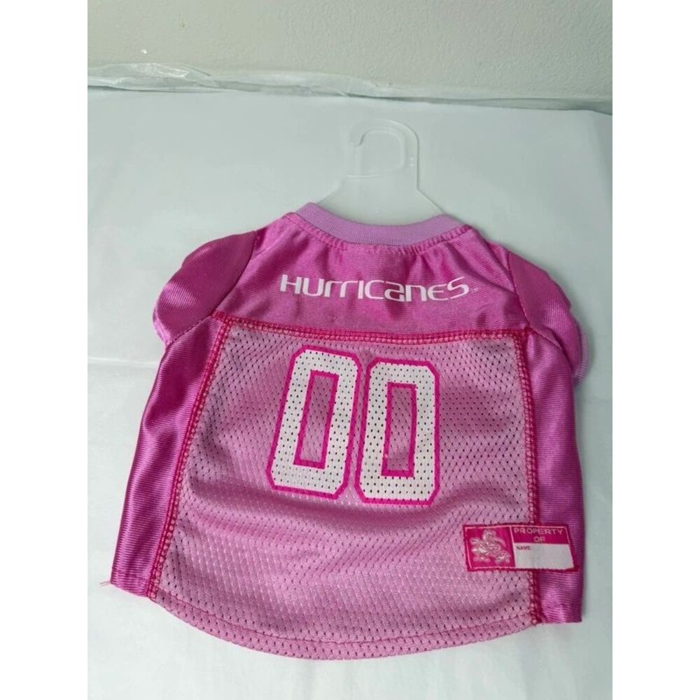 Miami Hurricanes Pink Pet Jersey #00 Size Small